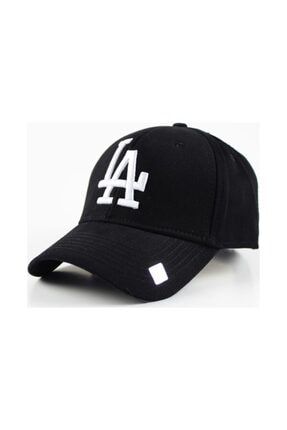 Unisex Siyah La Los Angeles Yankees Kep siyahLA-logobeyaz