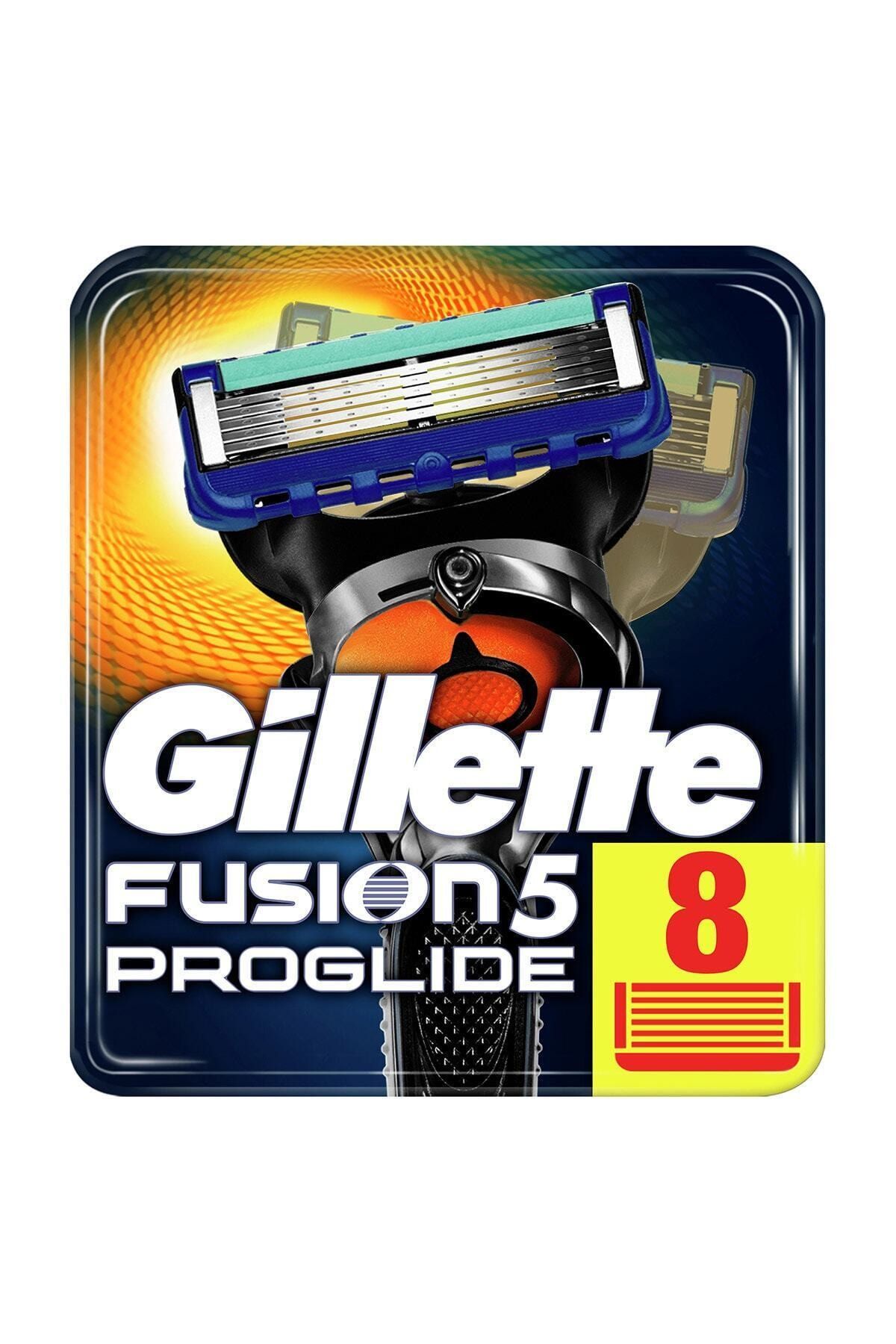 Gillette تیغ اصلاح فیوژن 5 پروگلاید قطعات یدکی 8 تایی X 3 بسته