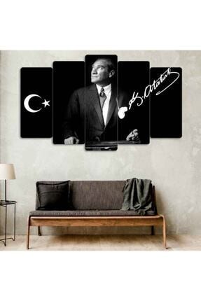 Mustafa Kemal Atatürk 5 Parçalı Dekoratif Tablo Q5-0192