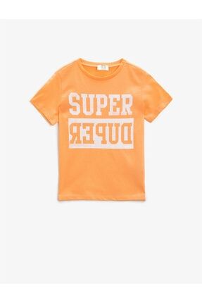 Erkek Çocuk Turuncu Super Baskılı T-Shirt 1YKB16263OK