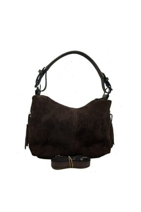 HBS Kahve Hakiki Deri Kol Çantası