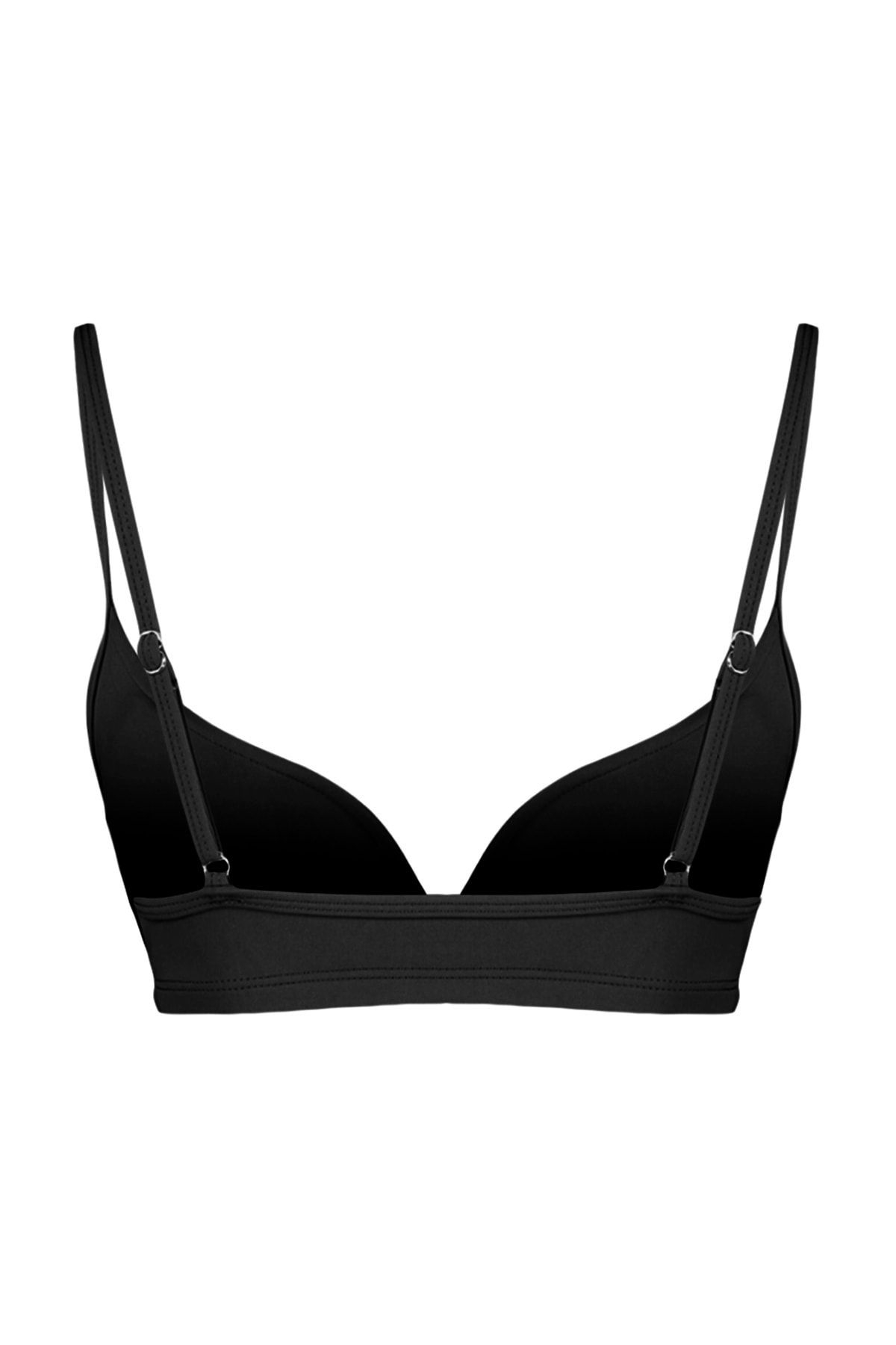 Trendyol Collection-Black Triangle V-String Bikini Top TBESS23BU00243 8