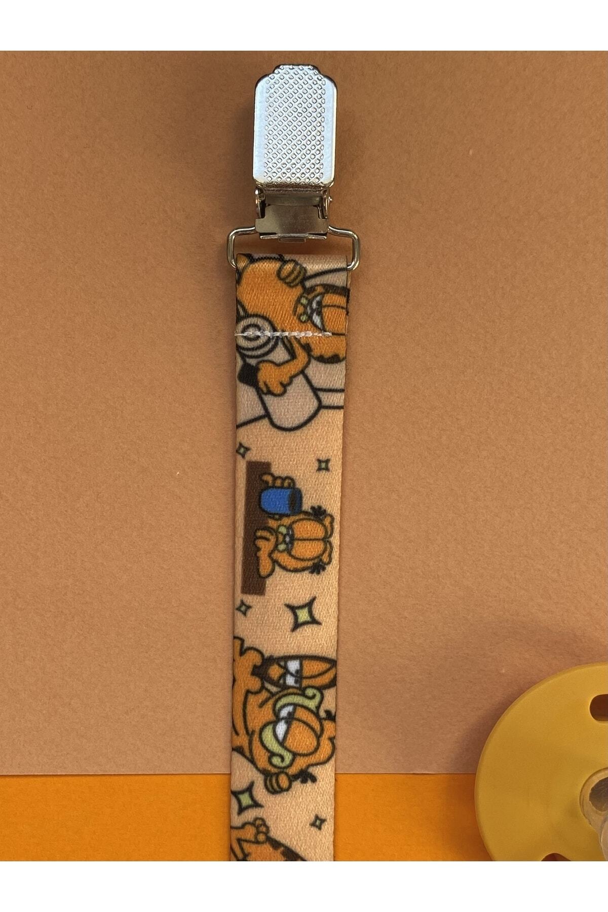 KARAMİLA Kedi Baskılı Emzik Askısı - Emzik Zinciri - Emzik Tutacağı fotoğrafı 2 (önizleme)