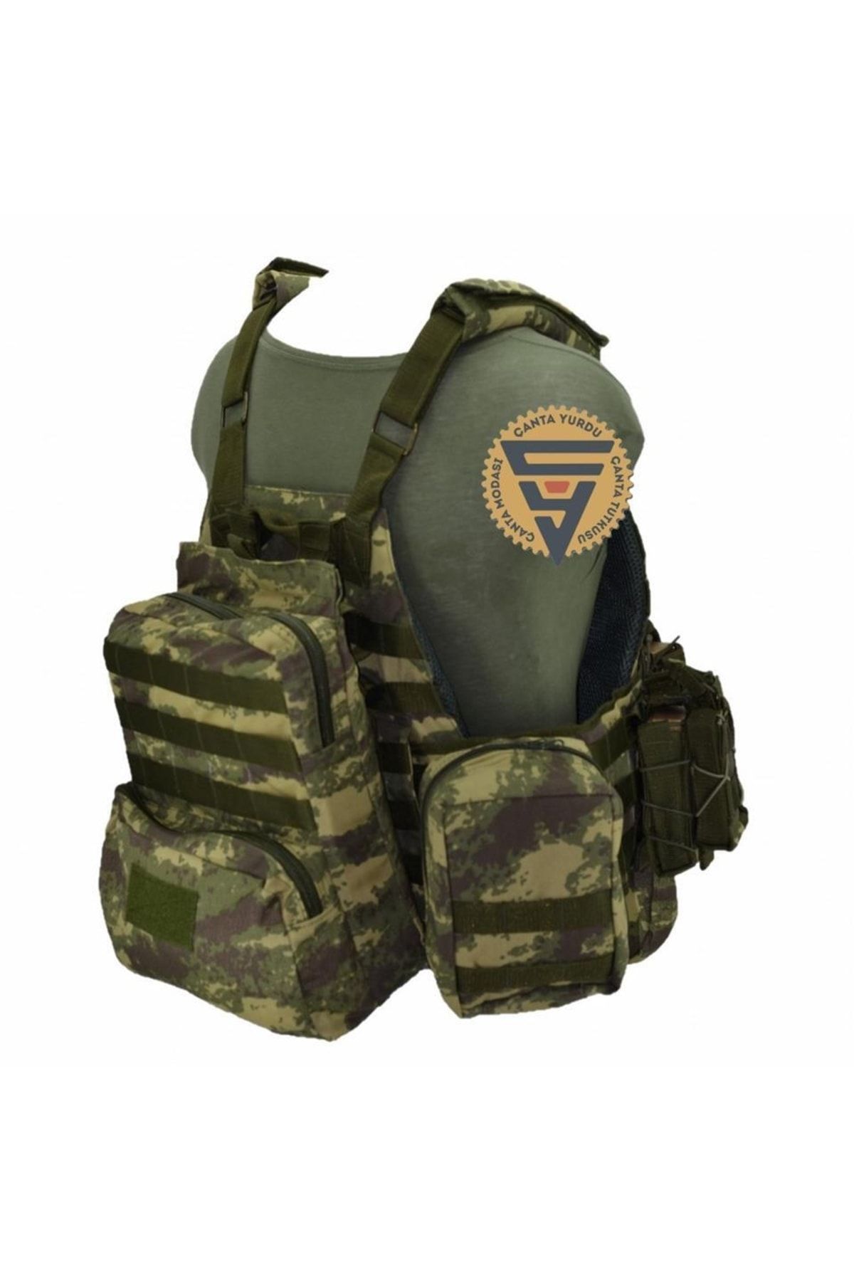 Multifonksiyonel Cordura Askeri Taktik Yelek Haki Kamuflaj