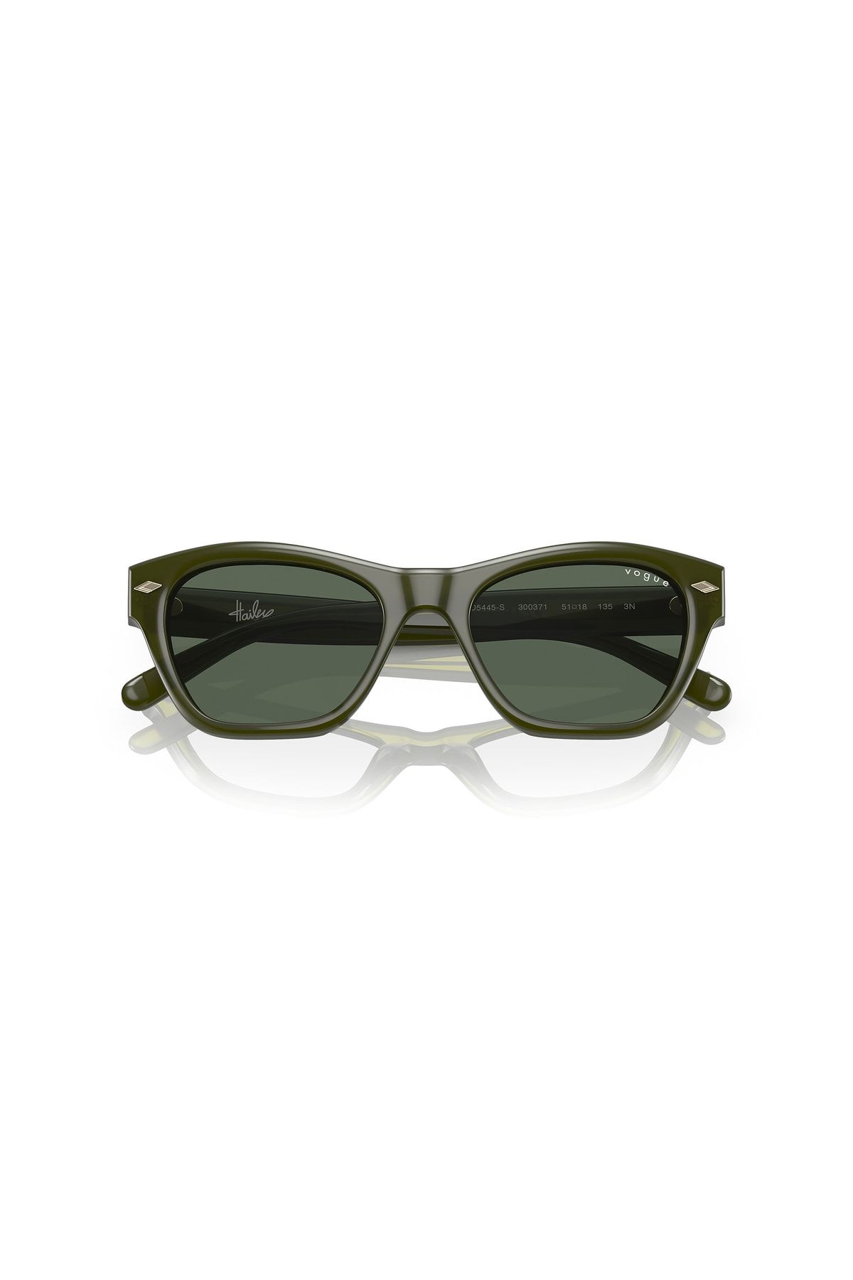 عینک آفتابی سبز زنانه Hailey Bieber Vo5445s 300371 Opal Green Vogue