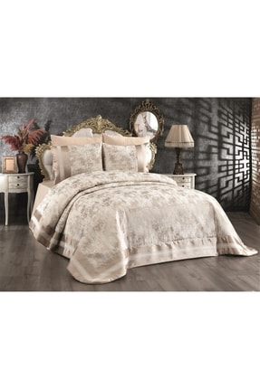 Homeart Batik Şık Elyaflı Astarlı Çift Kişilik Yatak Örtüsü