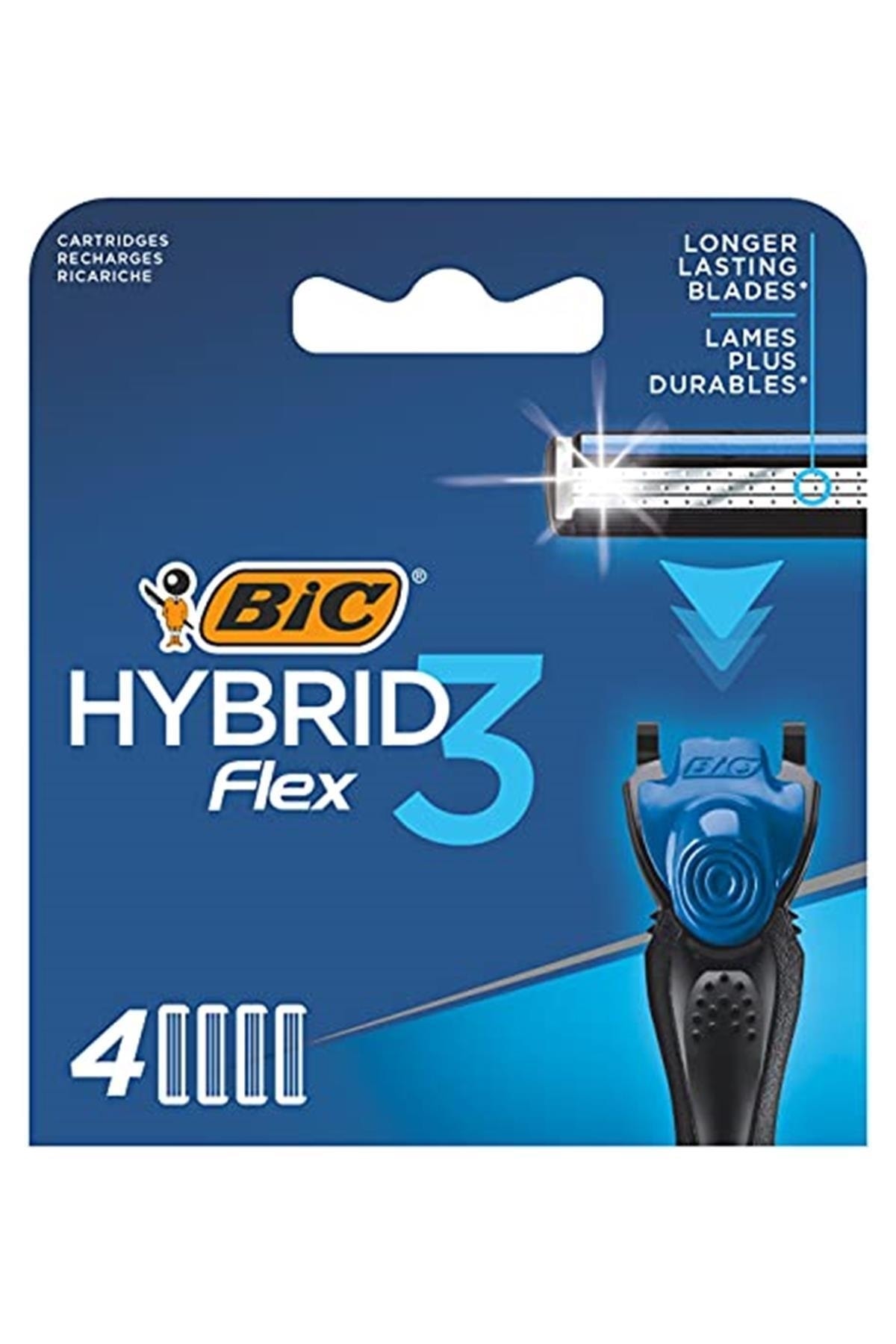 Bic Flex 3 Hybrid Yedek Tıraş Bıçağı Kartuşu 4'lü Kutu
