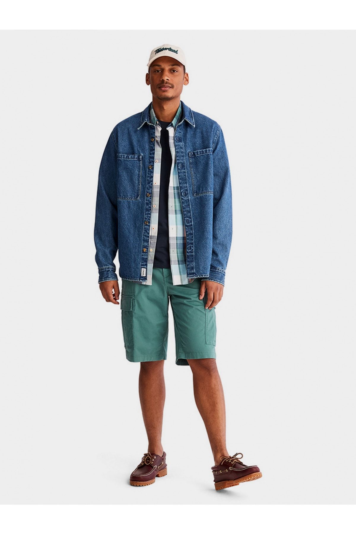 Denim jacket with shorts mens online