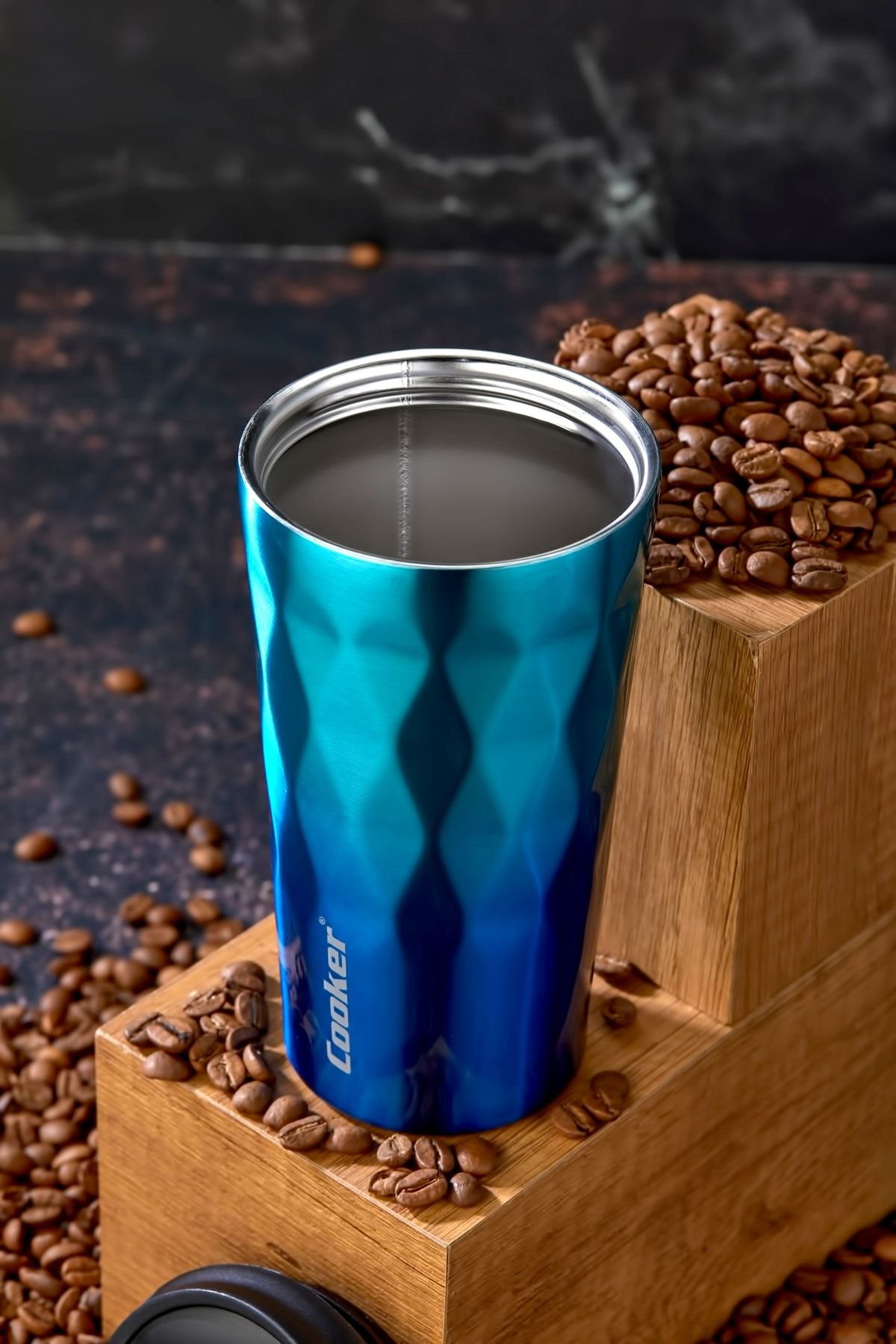 فلاسک آبی استیل جدید 0.35 میل از ضد زنگ 350 Thermos Tea Picnic Camp Café Hotel Cooker