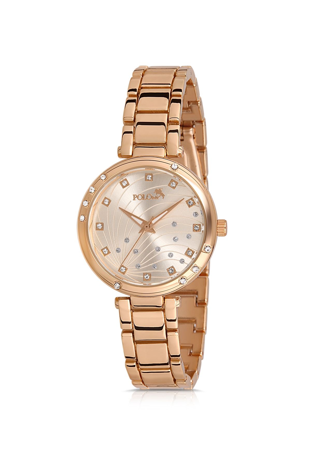polo air Elegant Stone Women s Wristwatch Copper Color