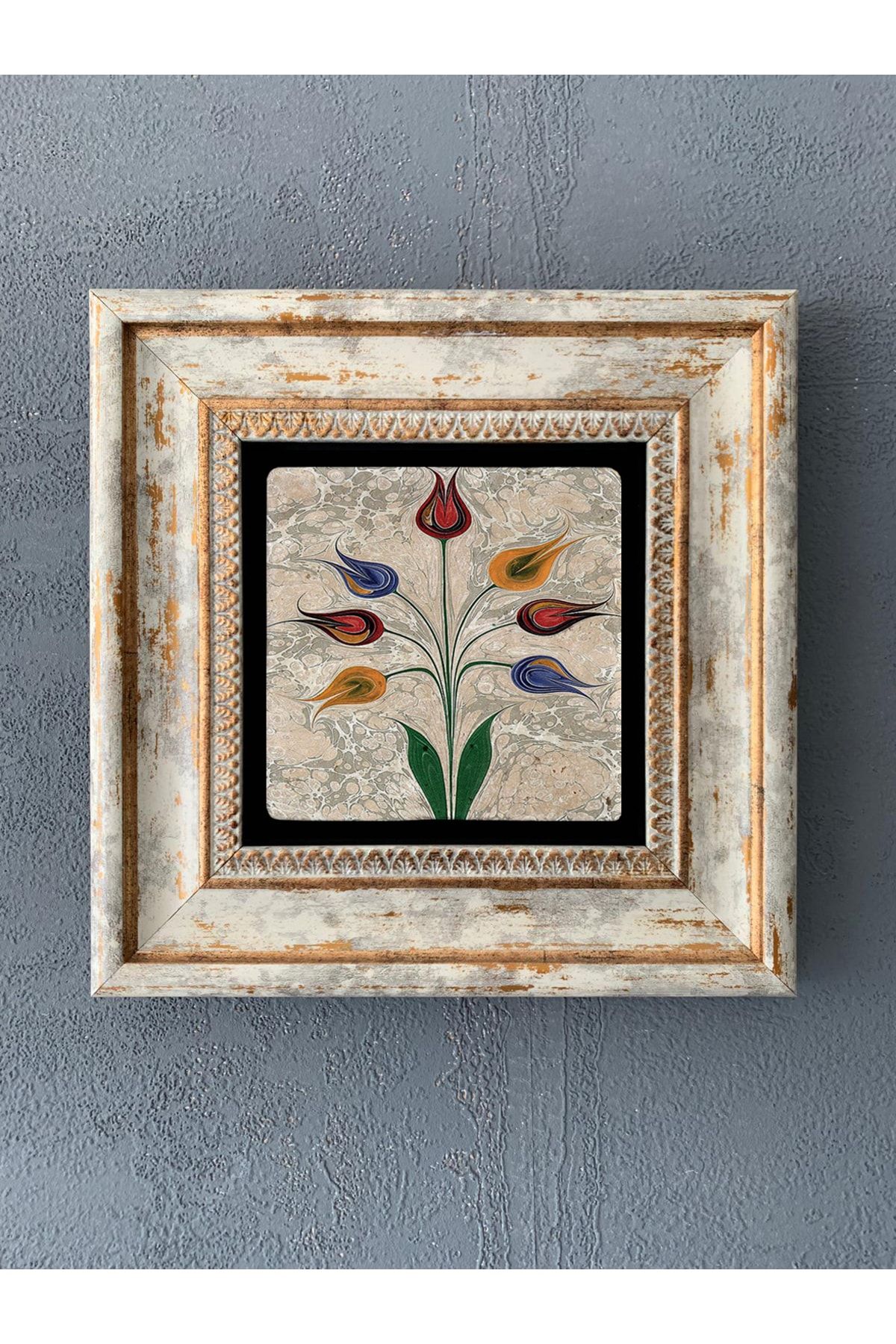 Oscar Stone Decor Çerçeveli Taş Duvar Dekoru 20 X 20 Cm Ebru