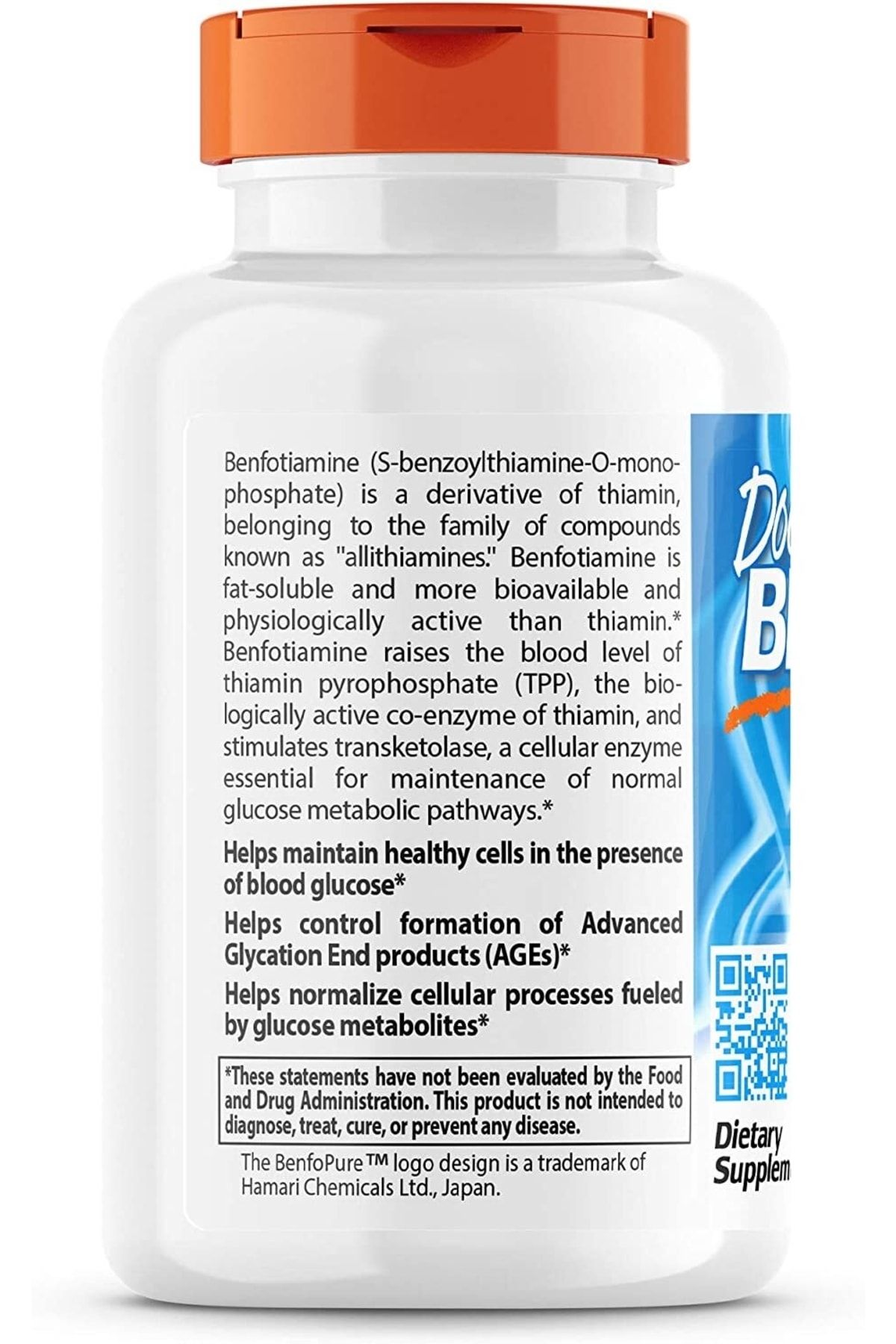 Doctor's Best-Benfotiamine 150 + Benfopure 150 Mg Vitamin B1 - L-leucine Glucose Metabolism Leucine 7