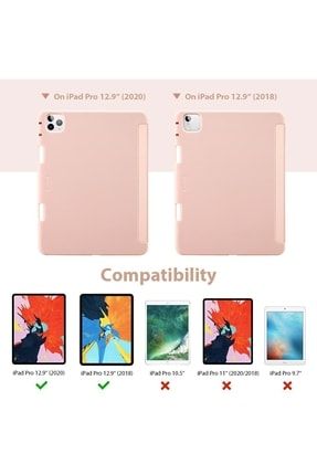 Ipad Pro 12.9 2020 Kılıf-rebound Pencil-rose Gold 3C02192510401