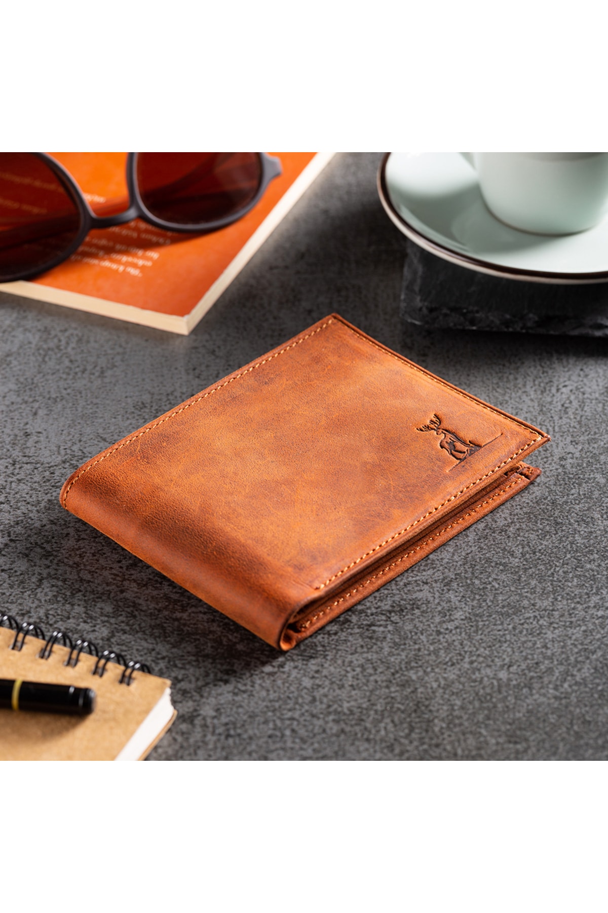 کیف پول مردانه نارنجی Conceria Pelle | 1020205 اورجینال - تصویر 4