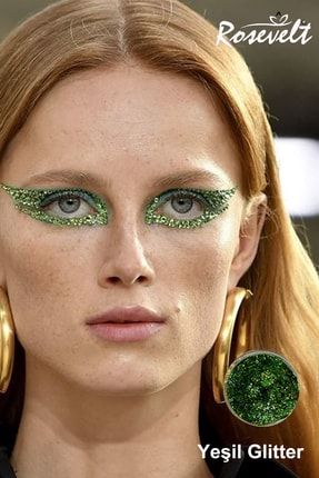 Jel Form Makyaj Simleri Glitter Işıltılı Yüz Makyajı Yeşil PRA-6405861-611942