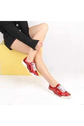 Moxee - Kırmızı Bağcıklı Kadın Günlük Ayakkabı 902-7427-22 R2 KIRMIZI MULTI