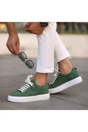 - Yeşil Süet Erkek Günlük Ayakkabı 101-7051-GOM228
