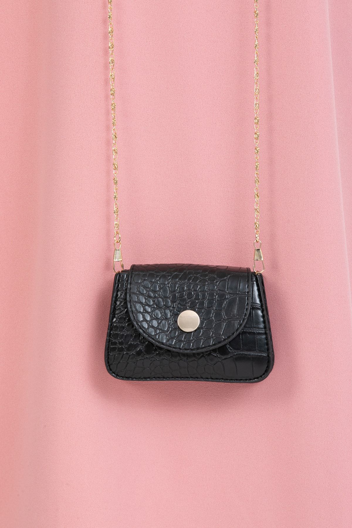 AA Butik Met Suni Deri Minimal Bel &amp; Omuz Çantası RN7761