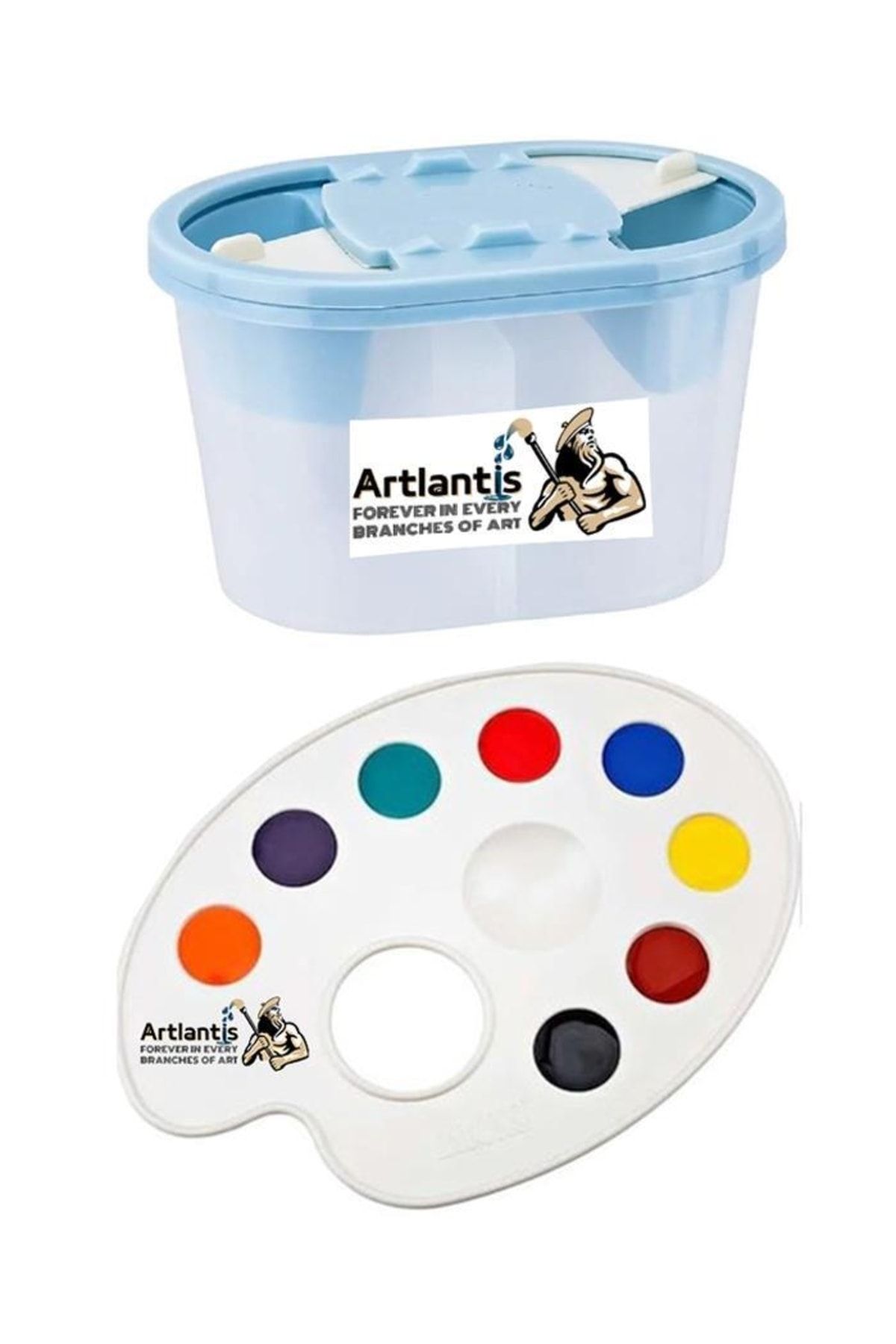 Artlantis Çocuk Şövale Akrilik Boya Resim Seti Monalisa 12 Renk 70 Ml Akrilik Boya 2 Tuval 25x35 Fırça Spatula PN9986