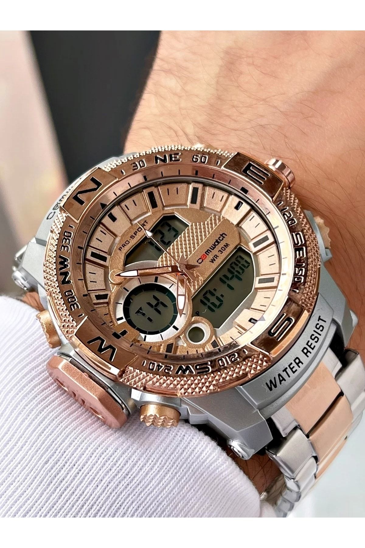Analog watch on sale with stopwatch