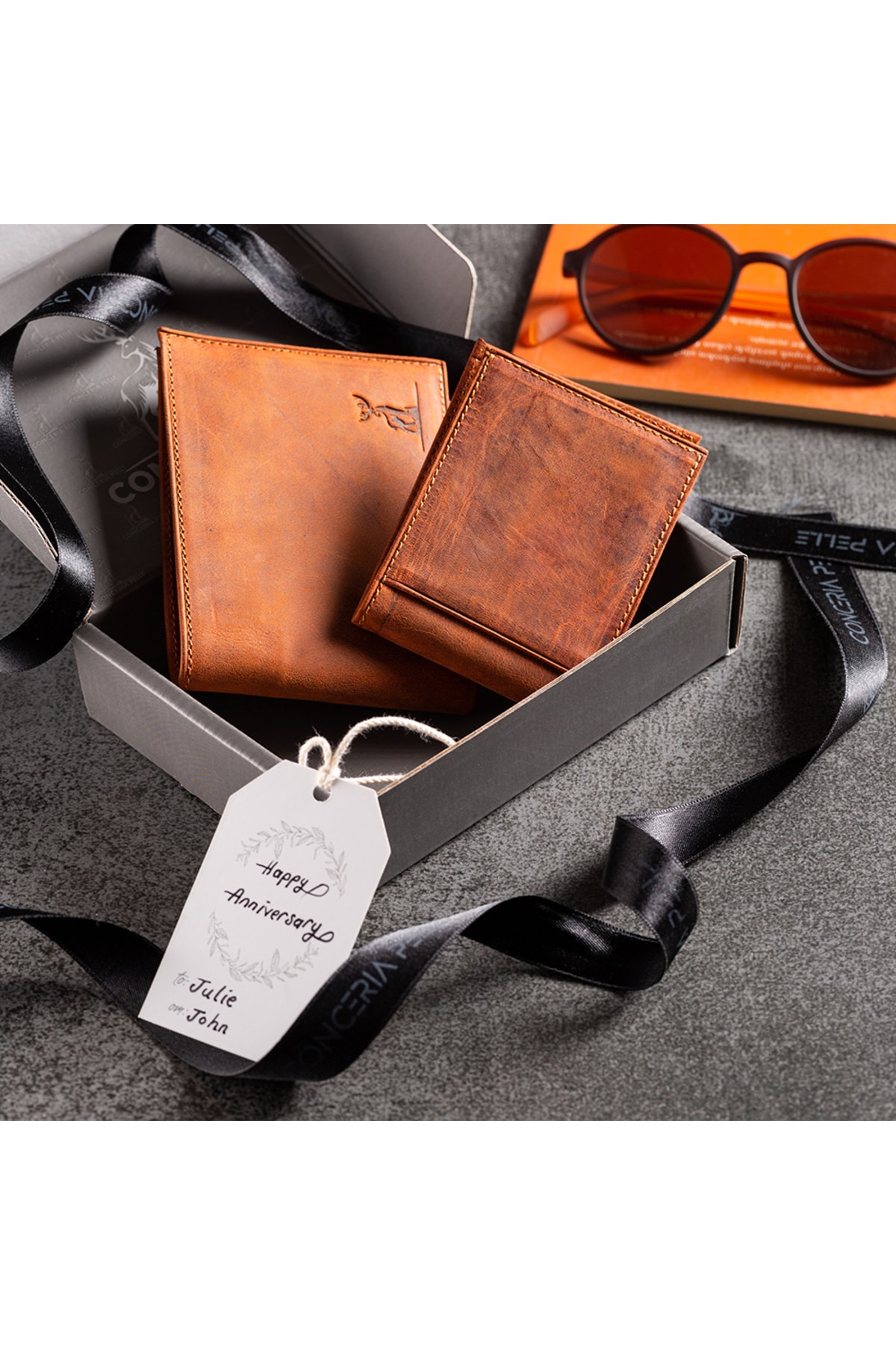 کیف پول مردانه نارنجی Conceria Pelle | 1020205 اورجینال - تصویر 7