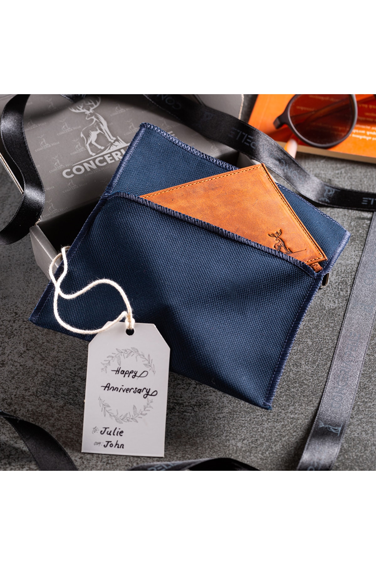 کیف پول مردانه نارنجی Conceria Pelle | 1020205 اورجینال - تصویر 8