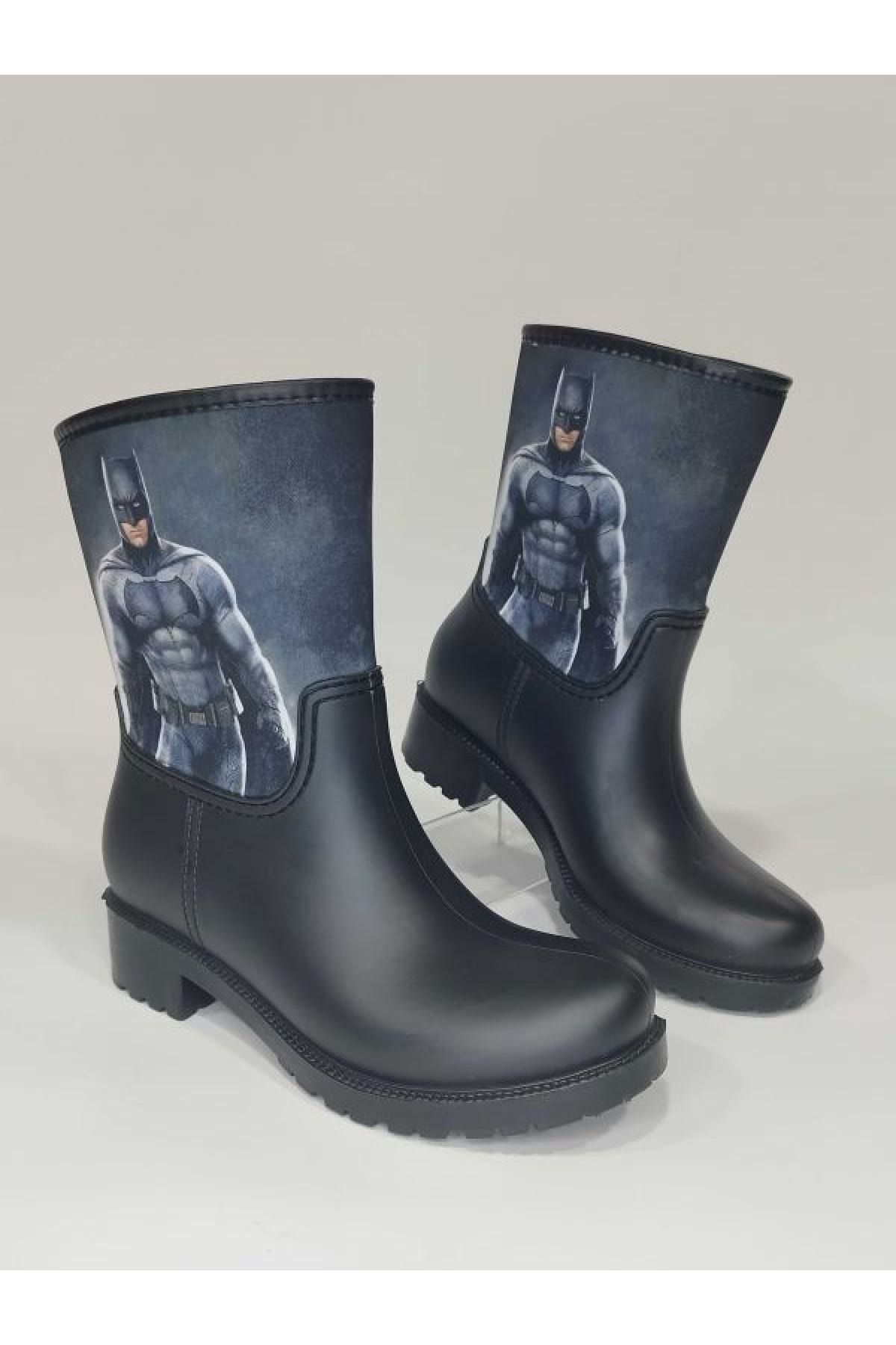 Sea Blue Batman Printed Waterproof Men s Rain Boots Trendyol