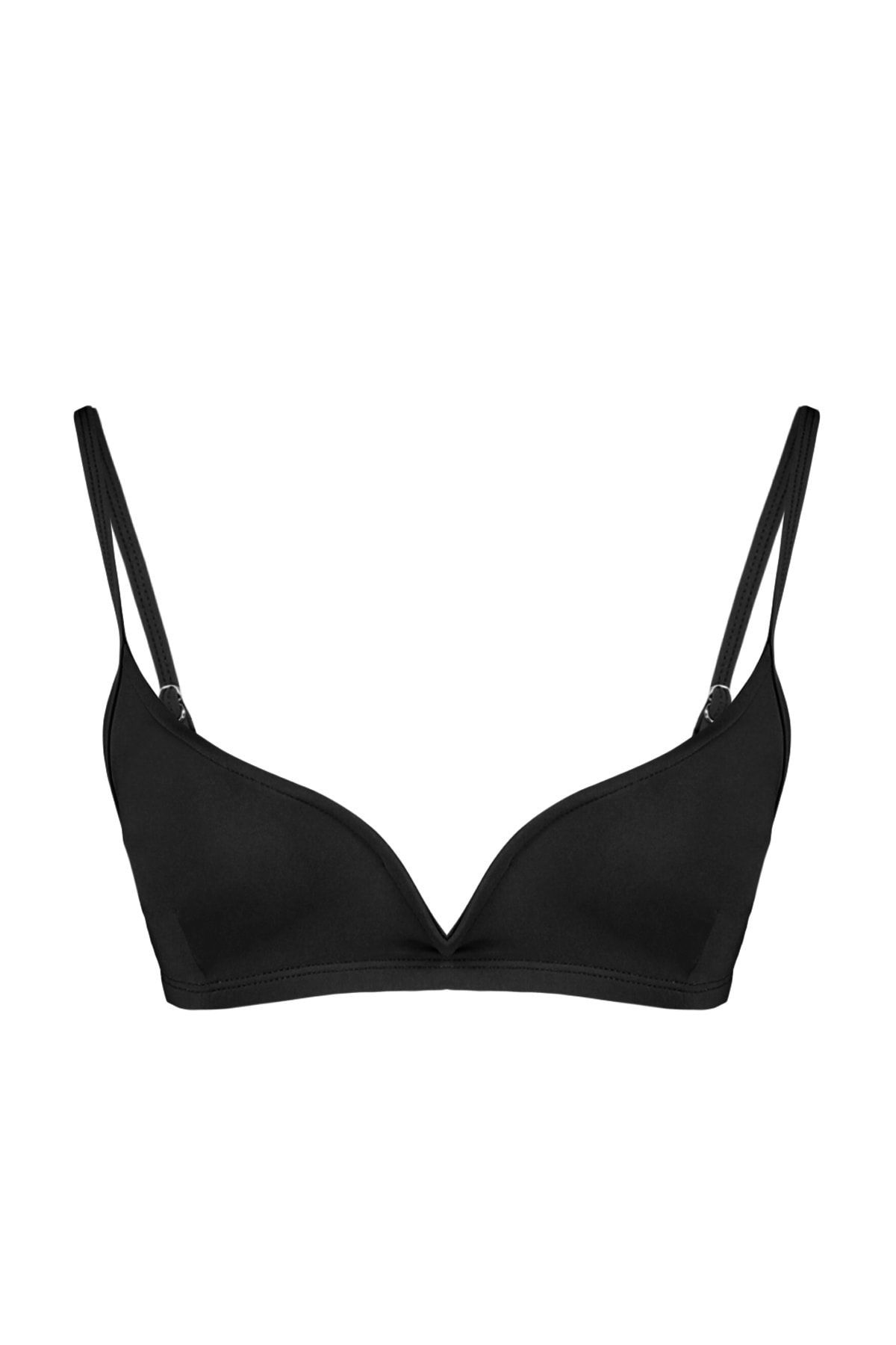 Trendyol Collection-Black Triangle V-String Bikini Top TBESS23BU00243 7