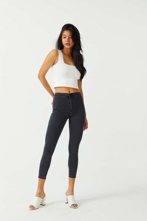 Toparlayıcı Skinny Füme Kadın Jean TB10827