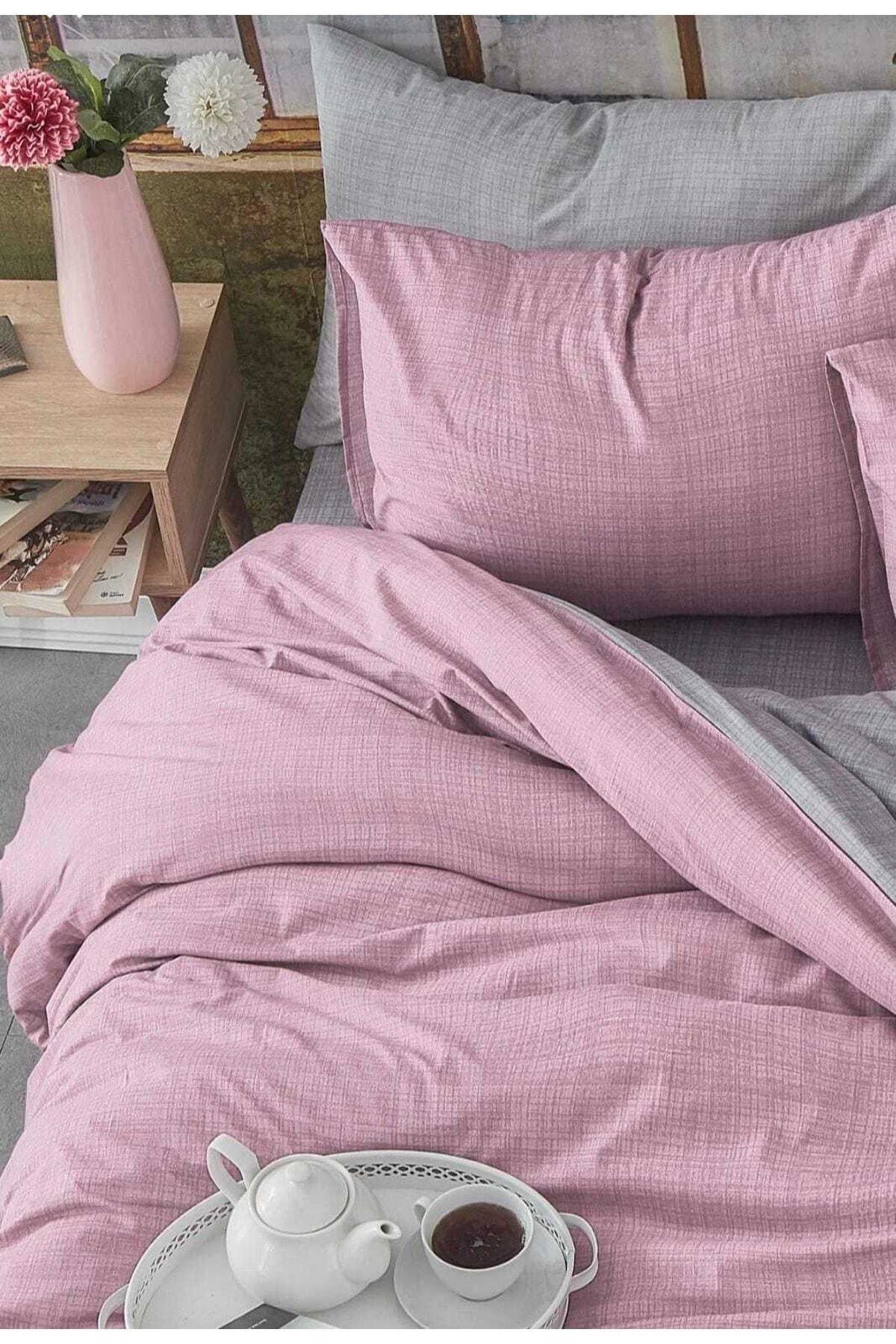 Gasel Home Pamuklu Tek Kişilik Çift Taraflı Nevresim Seti