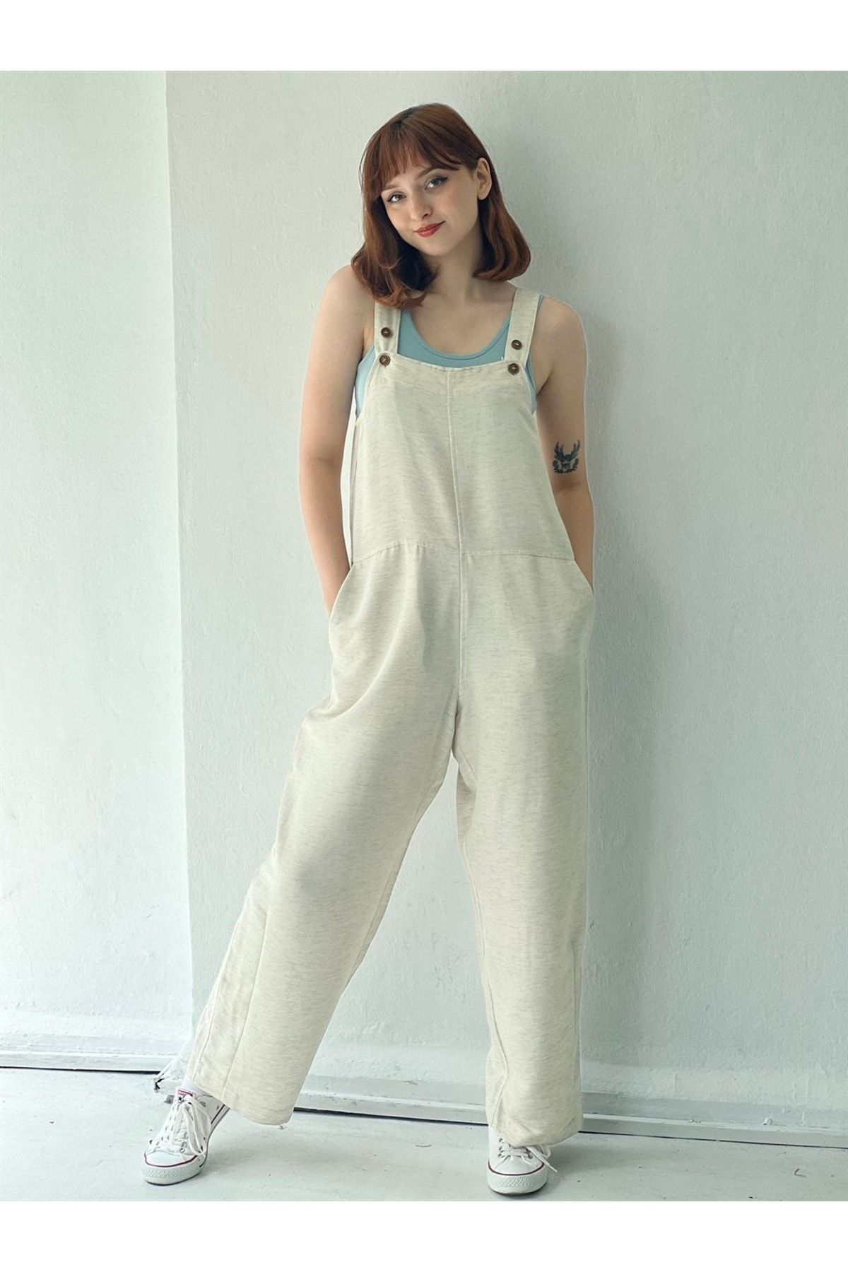 Beige sale overalls womens