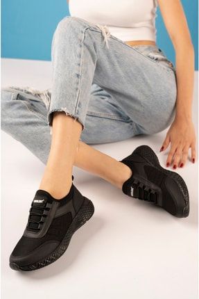 Kadın Siyah Sneakers Moda Kadiköy7060
