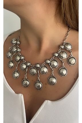 Kadın Gümüş Kaplama Tasarım Kolye Kutcha105
