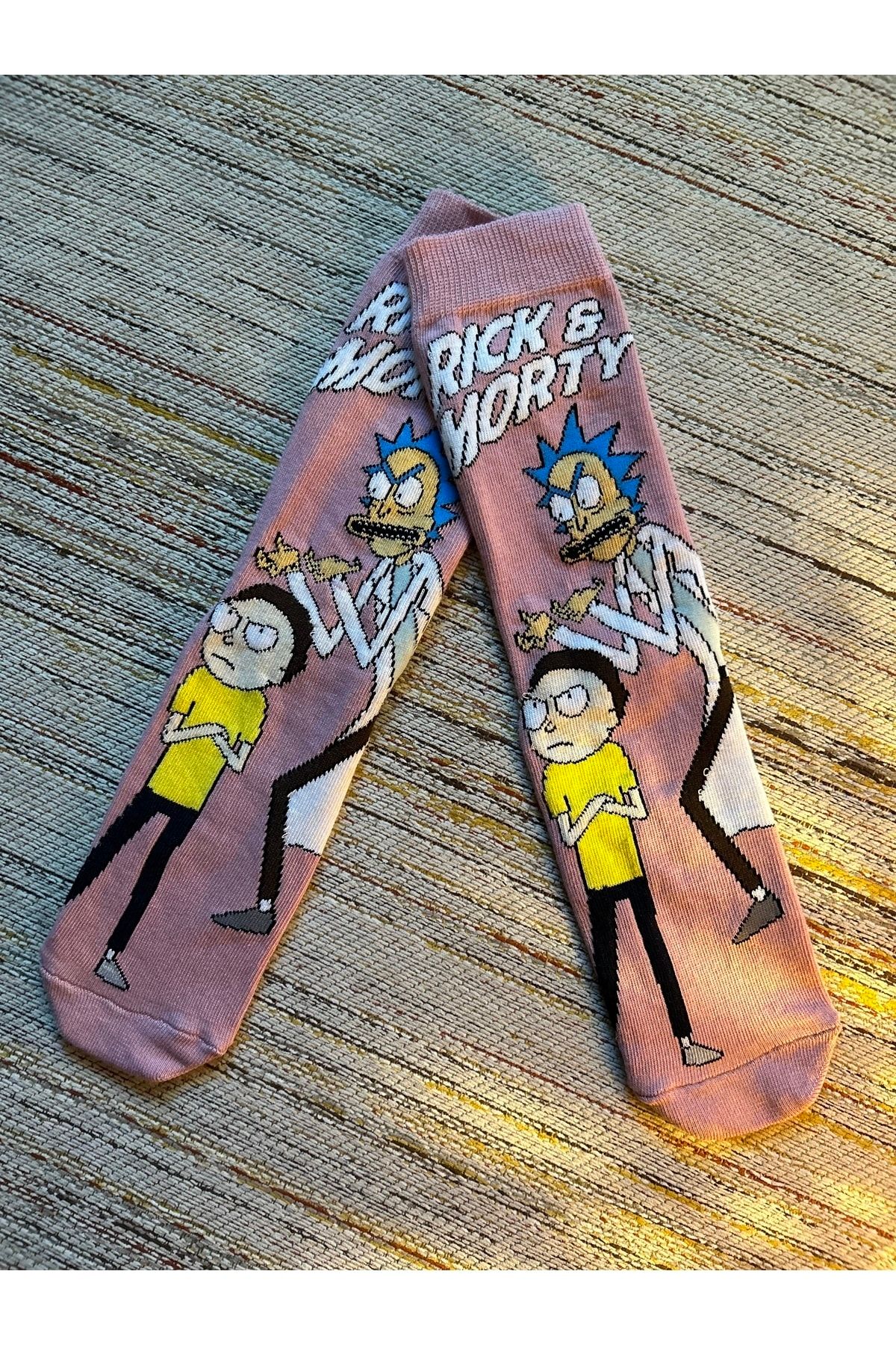 deja poo Rick And Morty Pamuklu Uzun Çorap