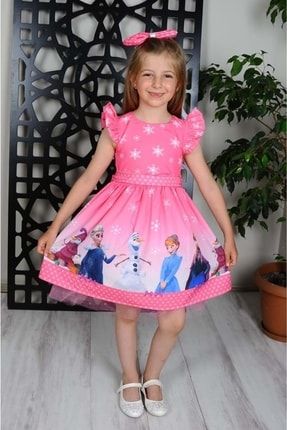 Pembe Kız Çocuk Elbise MNK0188