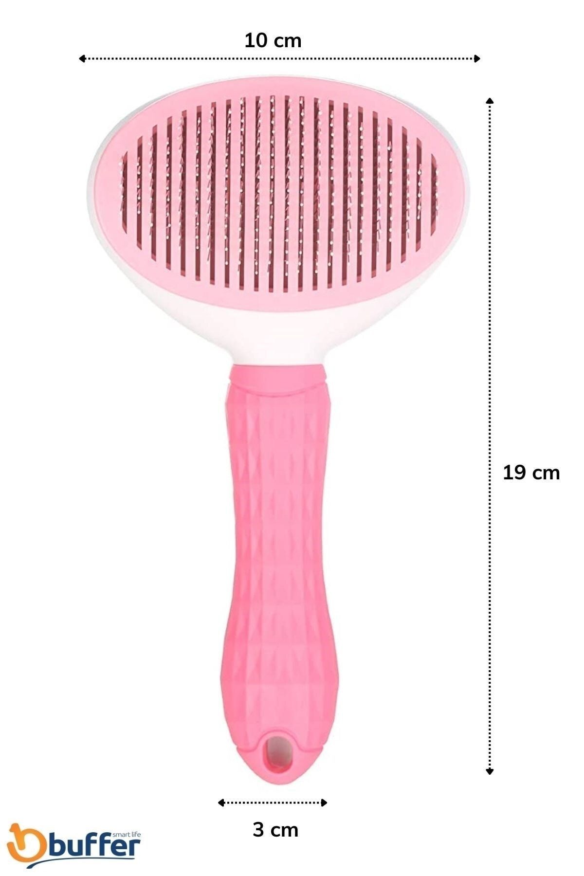 Buffer-® Soft String Colorful Caterpillar Toy and Non-Slip Pet Comb with Ergonomic Handle 6