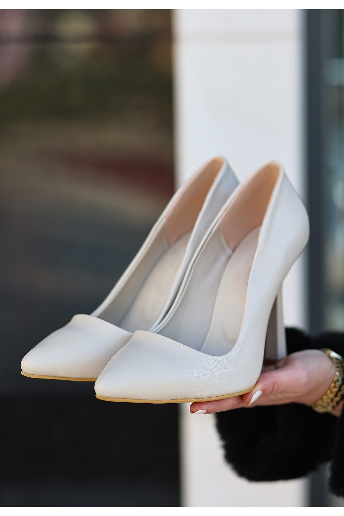 Kadın Jirda Bej Cilt Stiletto Ayakkabı