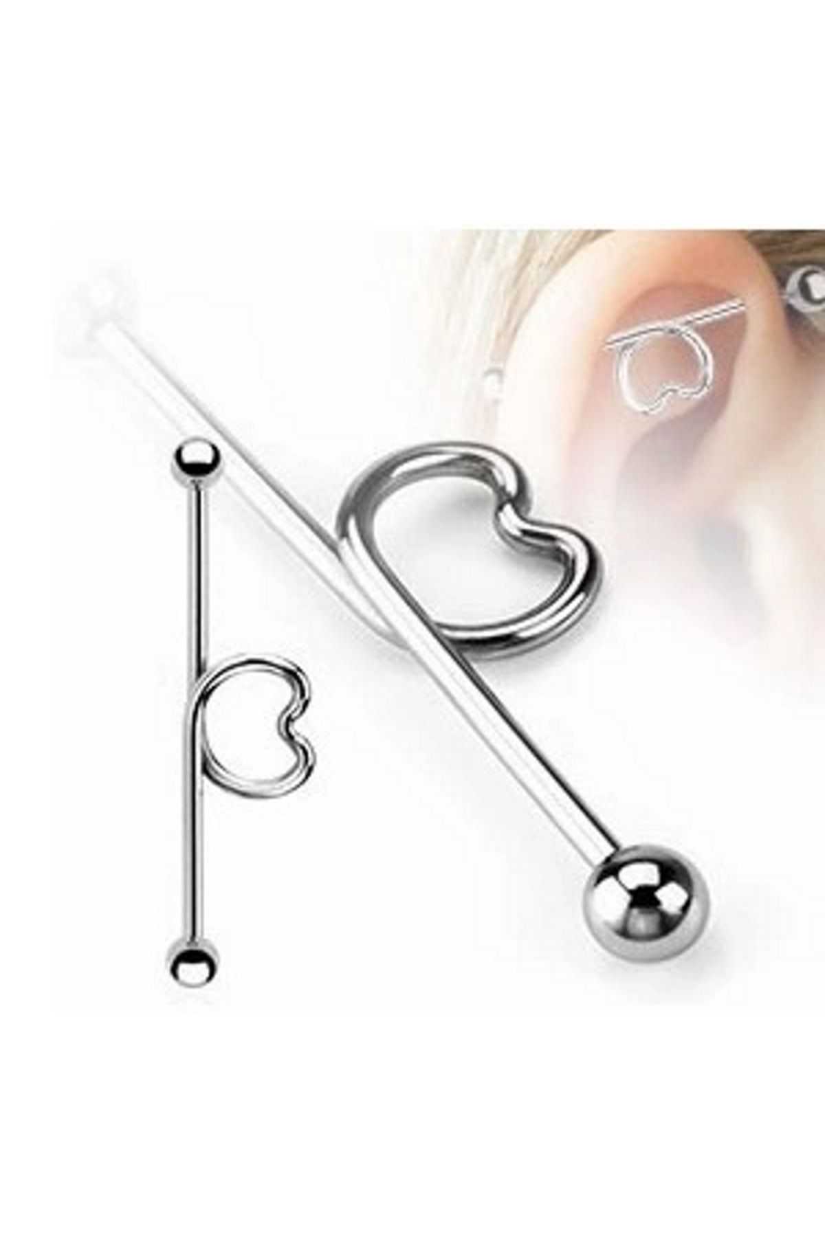Heart cheap industrial piercing