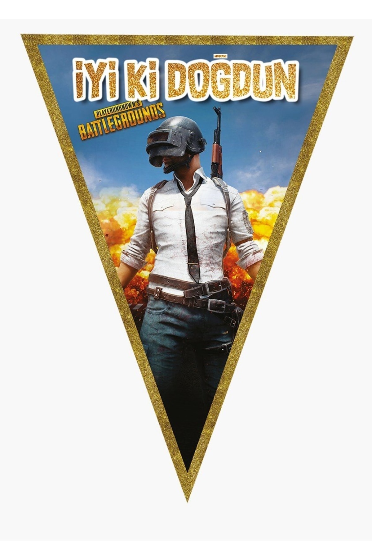 kullanatparti Pubg Parti Malzemeleri Üçgen Iyi Ki Doğdun Flama