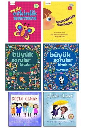 Evde Etkinlik Zamanı Konuşma Zamanı Büyük Sorular Kitabım Hayvanlar Kibar Olmak Güçlü Olmak 6lı BetonsuTYKitap0419