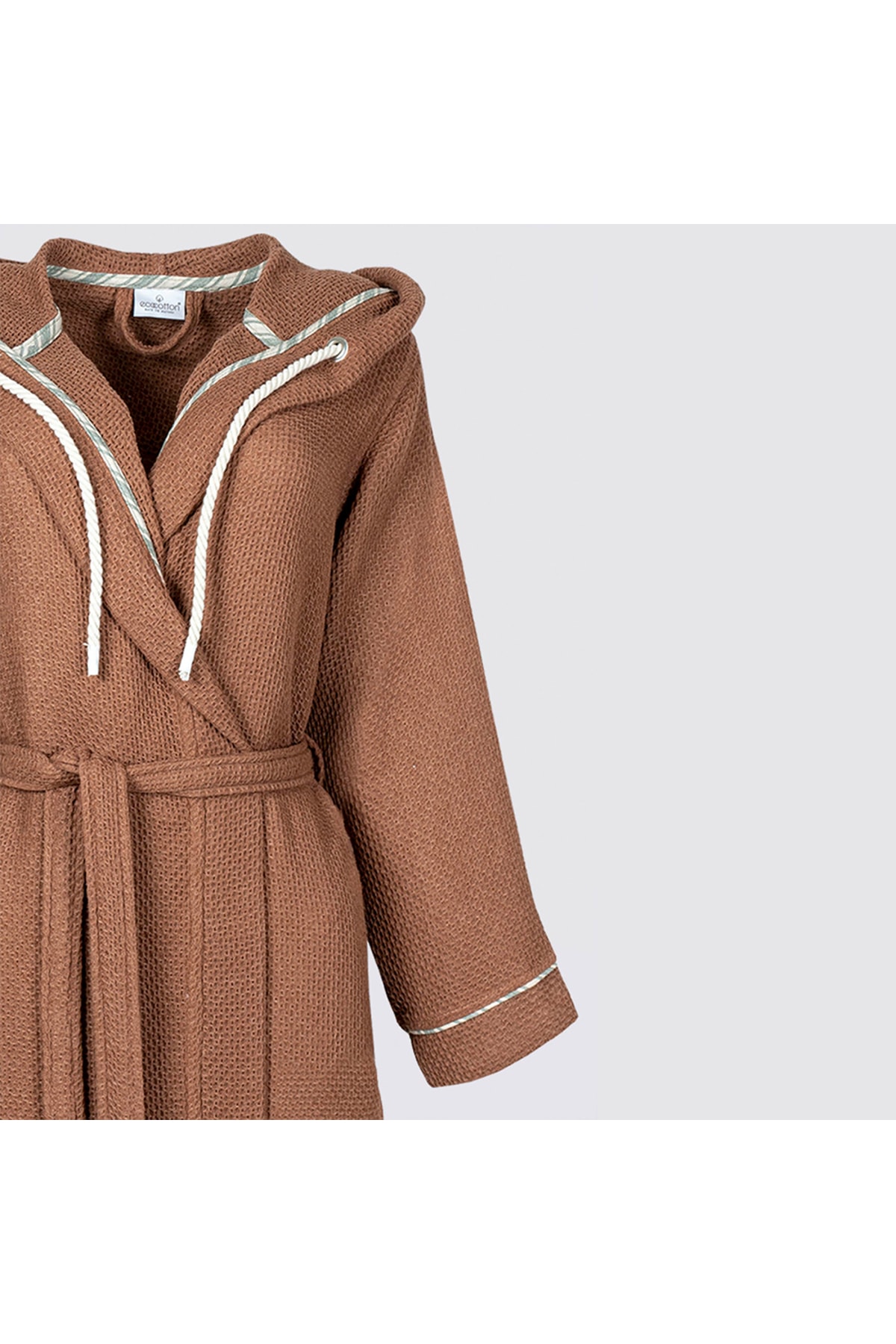 حوله زنانه قهوه ای اکوکاتنEcocotton | STK-56347 اورجینال - تصویر 3