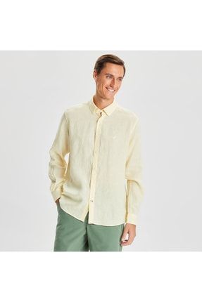 Nautıca Erkek Sarı Classic Fit Gömlek W01901T