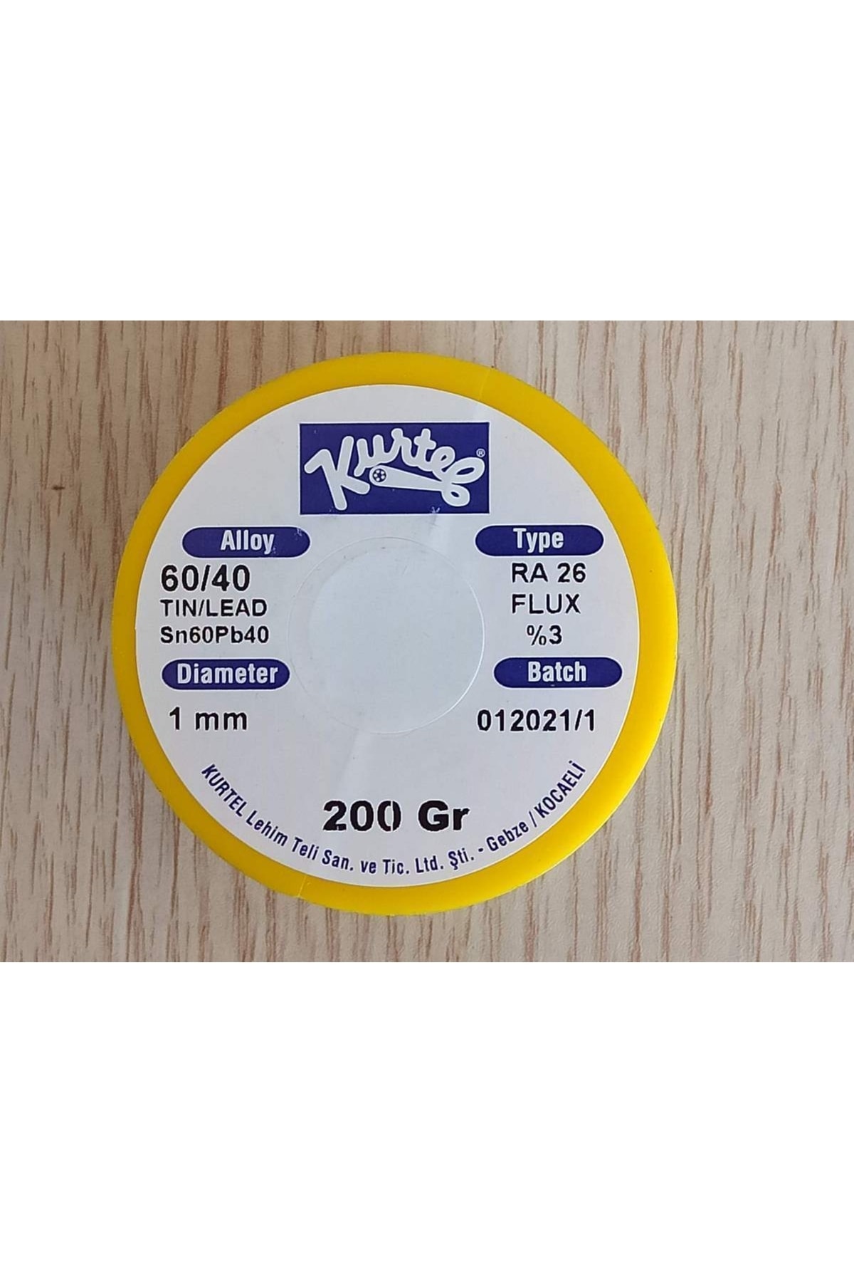 Kurtel Lehim Teli 60/40 Tın/lead Sn60pb40 1.00mm 200 Gr 1.00 Mm Lehim Teli