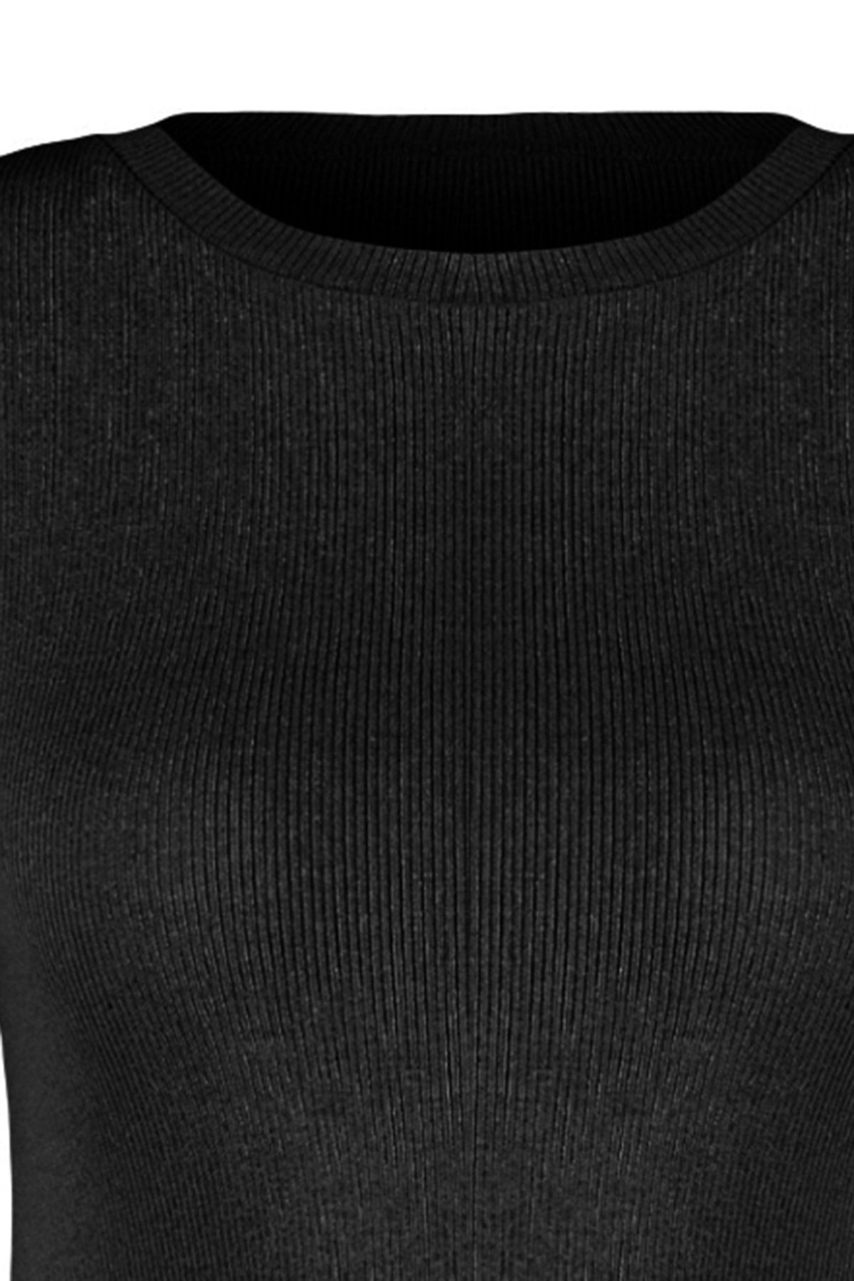 Trendyol Collection-Schwarze, taillierte Stretch-Strickbluse TWOSS23BZ00025 8