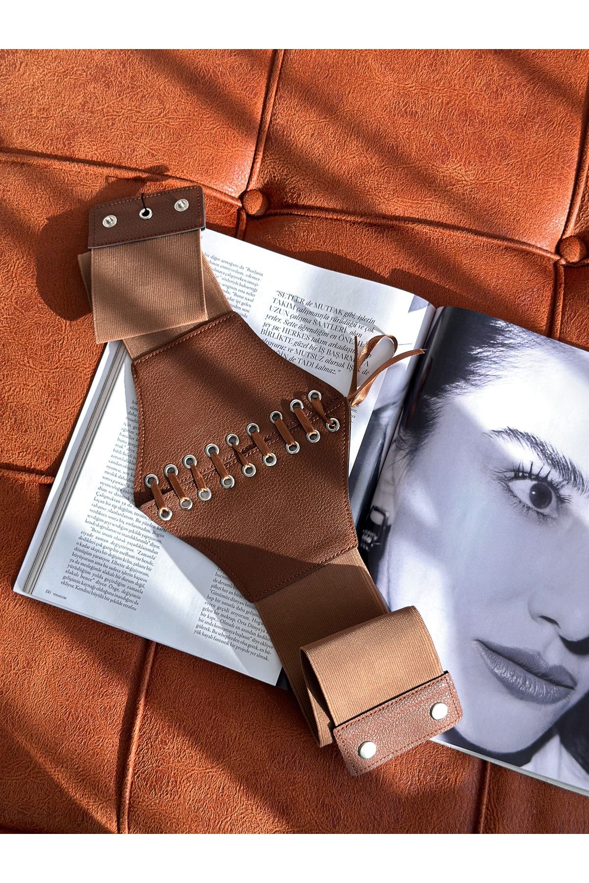 coaksco-Tan Corset Belt - Elastic and String 2