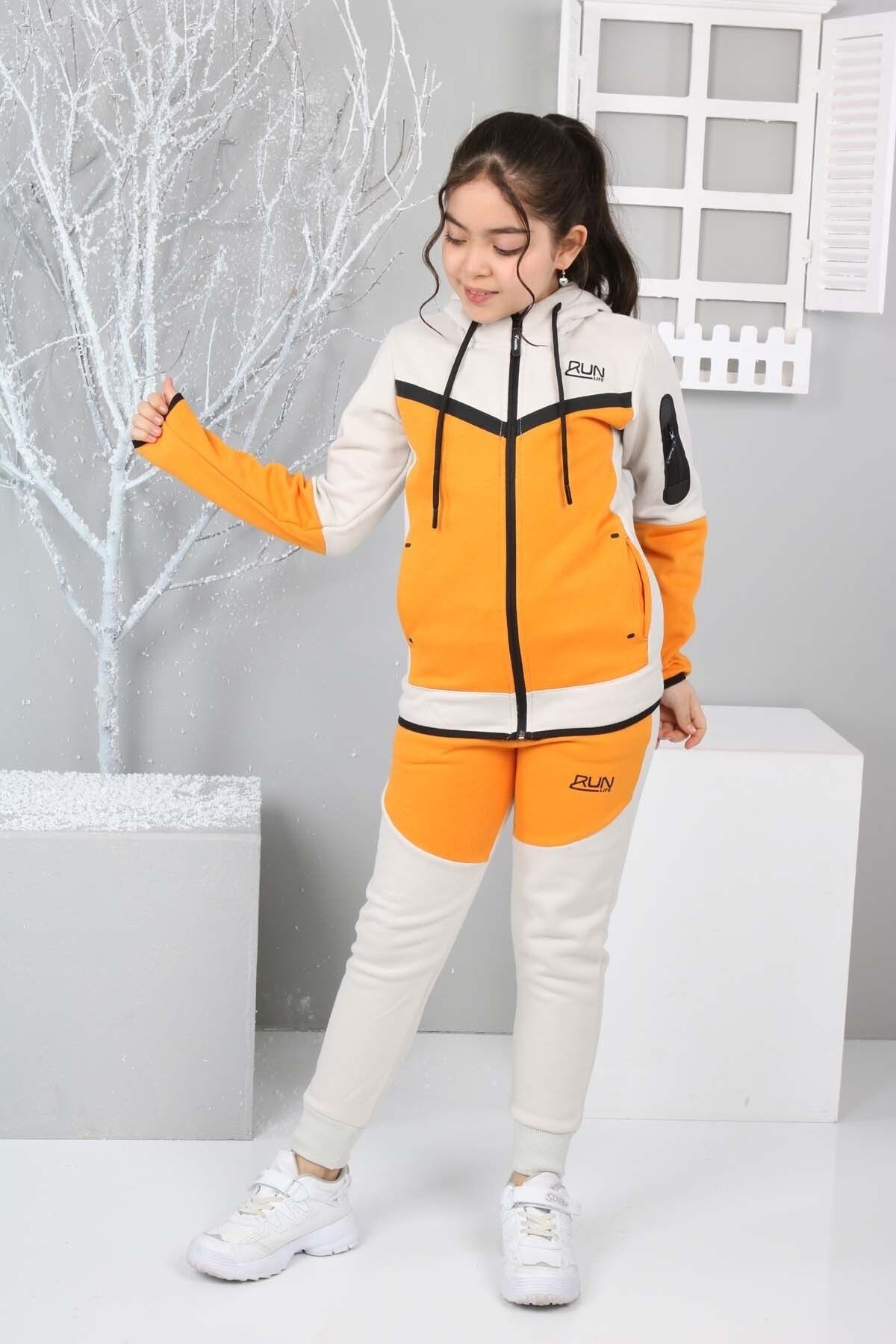 Orange and white sweatsuit sales