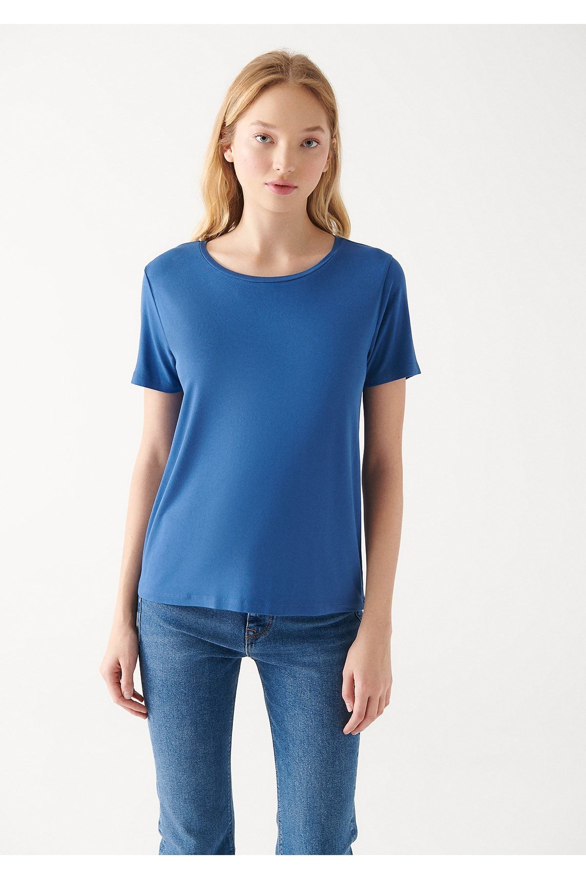 Mavi تی شرت پایه یقه خدمه با تناسب معمولی / برش 1610634-70719
