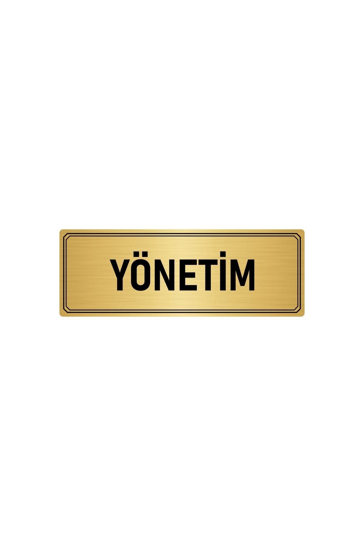 Metal Orientation Plate, Department Door Name Management 10x20 Cm Gold Color
