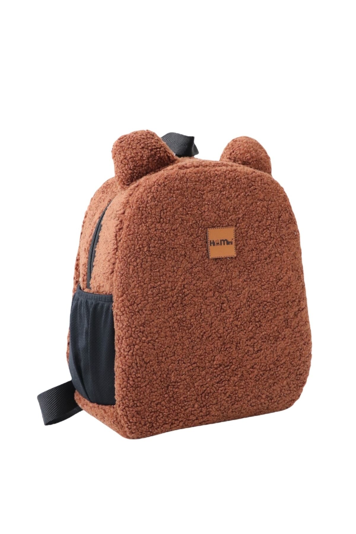 Hi.minitr Anaokulu Boy Teddy Çanta Koyu Kahve
