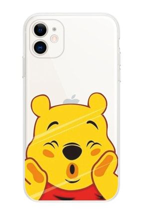 Iphone 11 Uyumlu Pooh Desenli Şeffaf Telefon Kılıfı Uyumlu FC00019